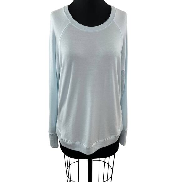Athleta Tops - ATHLETA Light Blue Long Sleeve Scoop Neck Mindset Modal Pullover Sweatshirt Sz L